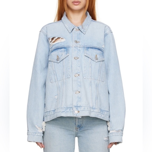 Citizens of Humanity Georgina Denim Jacket In Vidia light blue size XS NWT - Picture 3 of 8